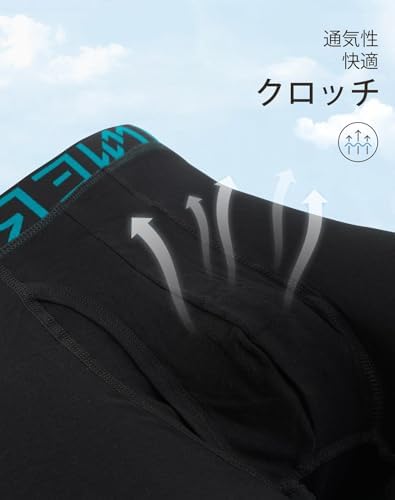 [INNERSY] ボクサーパンツ メンズ パンツ 前開き 下着 綿 ローライズ ボクサーブリーフ 通気吸湿 4枚セット | 柔らか 吸汗性 蒸れにくい 高伸縮 締め付けなし 跡が残らない ロゴ付きウエストバンド タグレス 肌にフィット 男性用 大きいサイズ