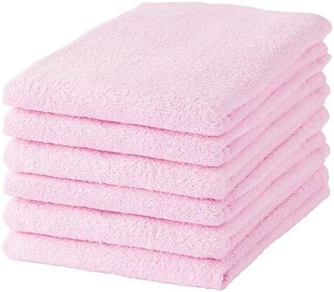 GamachaTowel バスタオル【カカオ 6枚セット】 早く乾く丈夫な薄手タオル 綿100％で肌に優しい 軽くてかさばらず扱いやすい 吸水 速乾 バングラデシュ製 約220g 約60×120cm (カカオ)