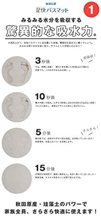 日本製 珪藻土 なのらぼ 足快バスマット 吸収 速乾 バスマット 風呂 浴室(レギュラー バブル 57.5cｍ× 42.5cm × 0.9cm)