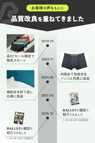 [バロット] ボクサーパンツ メンズ 【極上シルクタッチ/日本ブランド】 下着 パンツ 大きいサイズ 全方位ストレッチ 通気性 吸汗速乾 3枚組