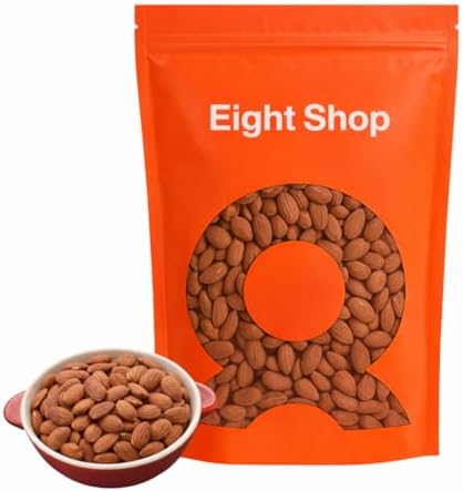 アーモンド 素焼き 1kg 無塩 無添加 チャック付き 等級 ノンパレル種 Eight Shop