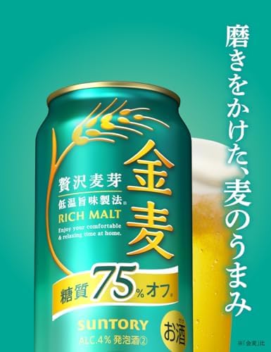 【10月より金麦(発泡酒2)の酒税が上がります】金麦 糖質75%オフ 350ml 24本 [ サントリー ビール 新ジャンル 発泡酒 ]