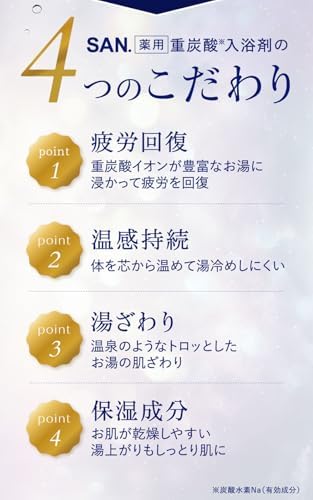 【疲労を回復する重炭酸入浴剤】SAN. サン 薬用 炭酸 入浴剤 （ ピンク キンモクセイ＆フィグ / 8錠） 医薬部外品 重炭酸 バスタブレット | 疲労回復 肩こり 腰痛 冷え症 しもやけ 保湿 成分 ヒアルロン酸 コラーゲン ゆずエキス プレゼント ギフト おしゃれ
