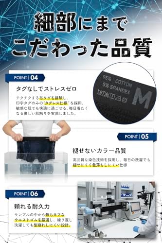 [バロット] ボクサーパンツ メンズ 【4Dフィット設計/日本ブランド】 下着 パンツ 大きいサイズ 超ストレッチ 立体構造 吸汗速乾 4枚組