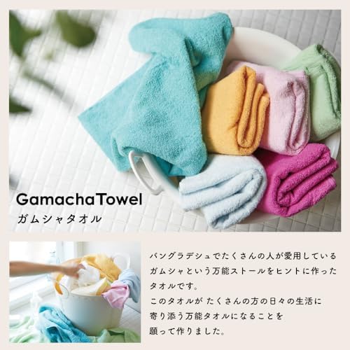 GamachaTowel バスタオル【カカオ 6枚セット】 早く乾く丈夫な薄手タオル 綿100％で肌に優しい 軽くてかさばらず扱いやすい 吸水 速乾 バングラデシュ製 約220g 約60×120cm (カカオ)