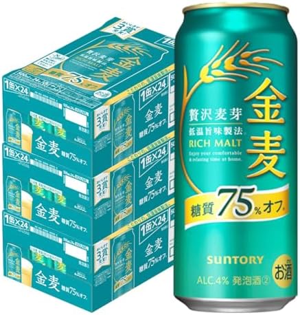 【10月より金麦(発泡酒2)の酒税が上がります】金麦 糖質75%オフ 350ml 24本 [ サントリー ビール 新ジャンル 発泡酒 ]