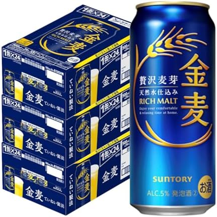 【10月より金麦(発泡酒2)の酒税が上がります】金麦 350ml 24本 [ サントリー ビール 新ジャンル 発泡酒 ]
