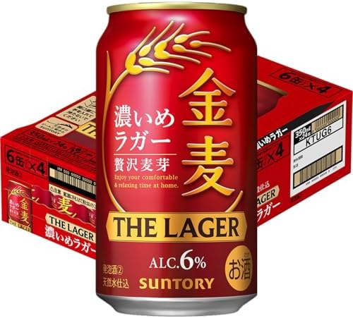 【10月より金麦(発泡酒2)の酒税が上がります】金麦 ザ・ラガー 350ml 24本 [6缶×4] [ サントリー ビール 新ジャンル 発泡酒 ]
