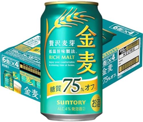 【10月より金麦(発泡酒2)の酒税が上がります】金麦 糖質75%オフ 350ml 24本 [ サントリー ビール 新ジャンル 発泡酒 ]