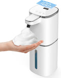 Luxspire ハンドソープ ディスペンサー 自動 泡 420ml ホワイト | 9段階調整, 充電式, 大容量, 電池残量表示, 壁掛け&卓上置き, IPX5防水, 長持ち, 食器洗剤・シャンプー・泡タイプ洗剤対応, コードレス, 静音, 高感度センサー, 衛生的, シンプル操作, 手を触れずに使える, 日本語説明書付き