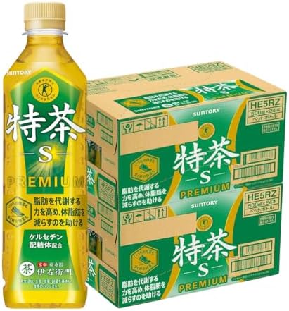 [2CS] サントリー SUNTORY 伊右衛門 特茶 TOKUCHA 特定保健用食品 500ml ペット × 24本入り × 2ケース セット 合計48本 トクチャ トクホ