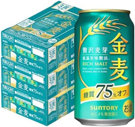 【10月より金麦(発泡酒2)の酒税が上がります】金麦 糖質75%オフ 350ml 24本 [ サントリー ビール 新ジャンル 発泡酒 ]