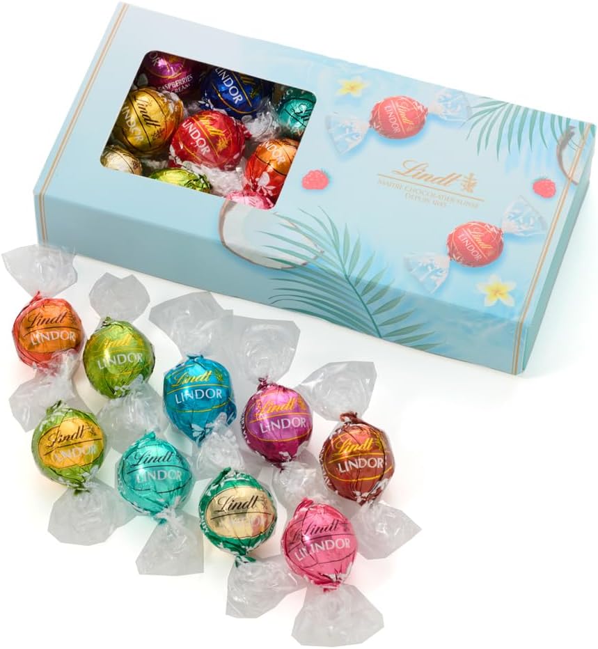 【Lindt公式】リンツ Lindt チョコレート リンドール テイスティングセット ピック&ミックス サマー ギフト 16個入 ショッピングバッグS付