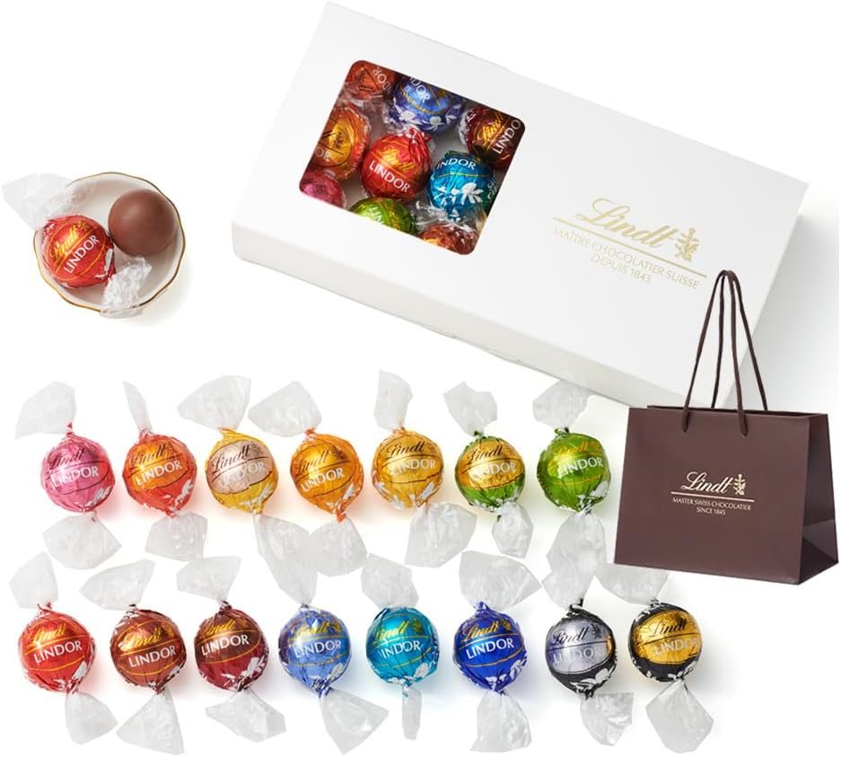 【Lindt公式】リンツ Lindt チョコレート リンドール テイスティングセット ピック&ミックス サマー ギフト 16個入 ショッピングバッグS付