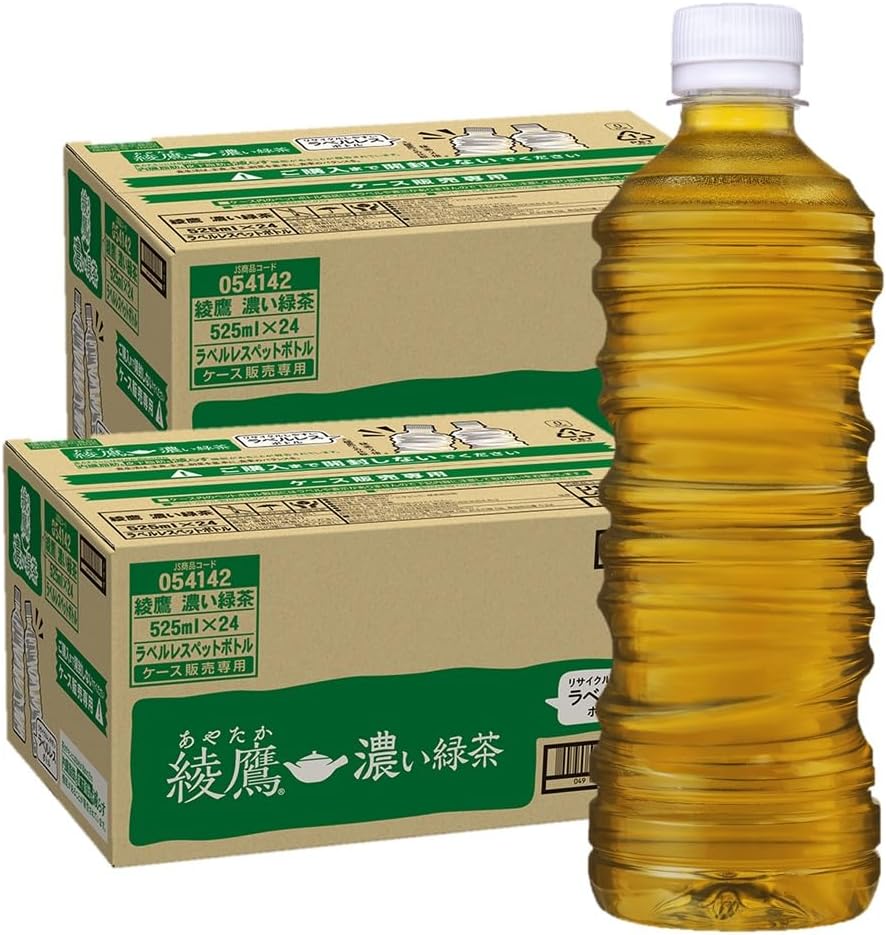コカ・コーラ 綾鷹 濃い緑茶 ラベルレス 525mlPET ×24本 [機能性表示食品] (× 2)
