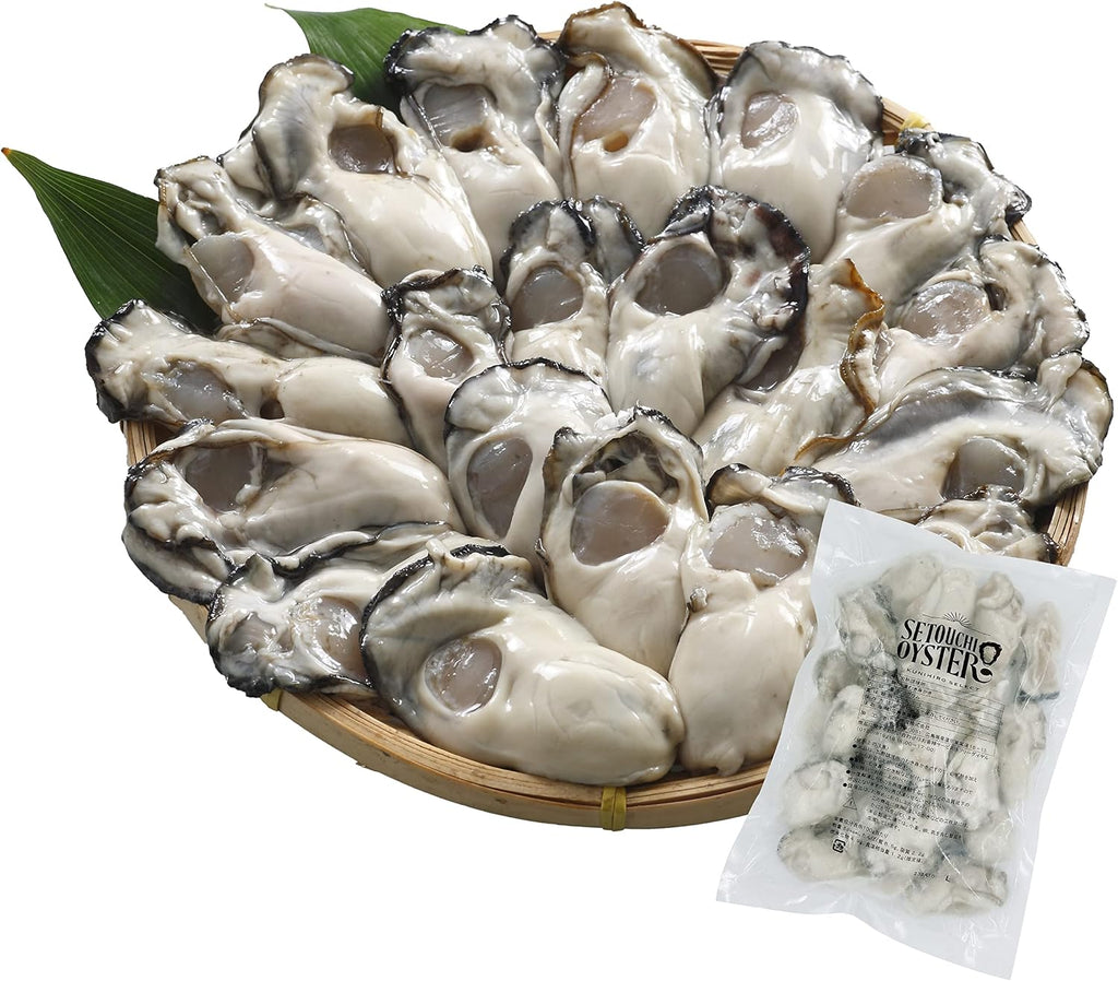 SETOUCHI OYSTER 冷凍かき 広島県産 1.2kg (600g × 2袋 / 解凍後 各510g / 2L) 国産 冷凍牡蠣 (殻無し/むき身/加熱用) 大粒 海鮮